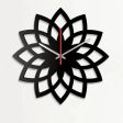 Floral Silhouette Wooden Wall Clock Sale