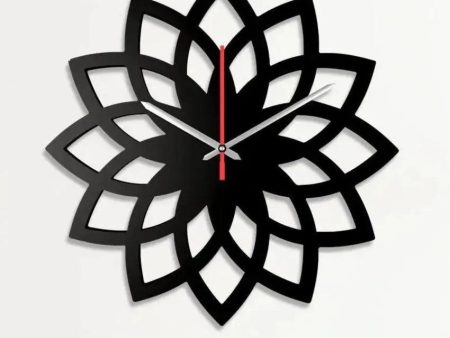 Floral Silhouette Wooden Wall Clock Sale