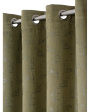 Olive Green Blackout Emboss Curtains | Set of 2 Discount