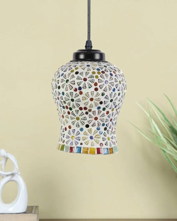 Blooming Mosaic Glass Hanging Lamp | 4.5 x 20 inches on Sale