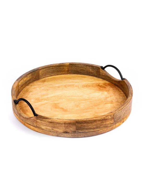 Wooden Round D Handle Tray Supply