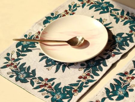 Floral Table Runner & Placemat Set For Cheap