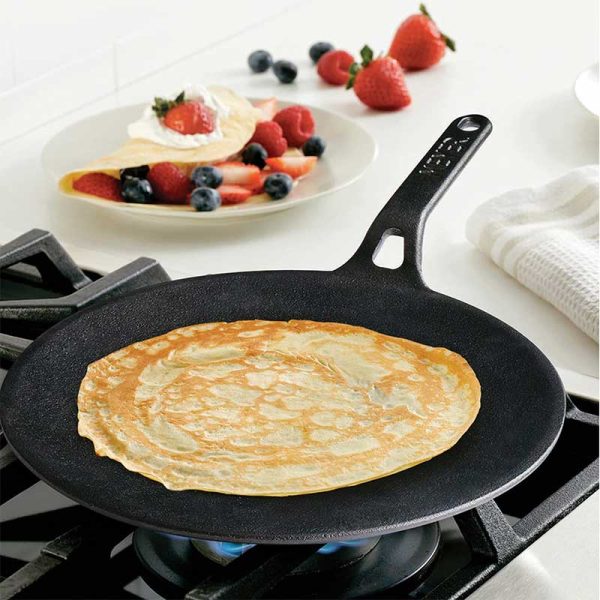 Meyer Black Cast Iron Roti Tawa | Safe For All Cooktops | 10 x 17  inches Discount