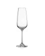 Giselle Champagne Flute Clear Bohemia Crystal Glassware | Set of 6 | 2 x 9 inches | 350ml Discount