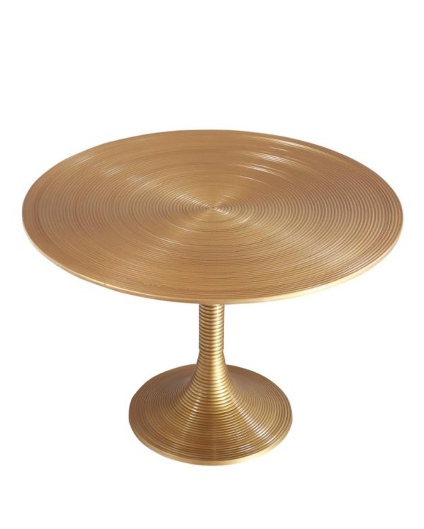 Antique Brass Aluminium Round Table | 30 x 15 inches For Cheap