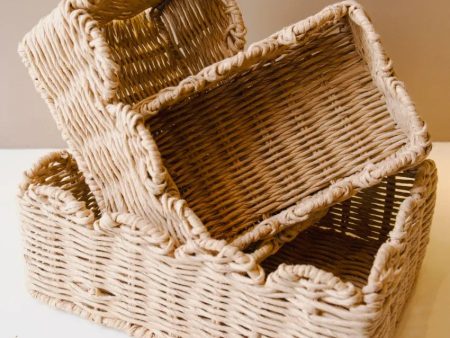 Jute Shelf Basket | Set of 3 For Discount