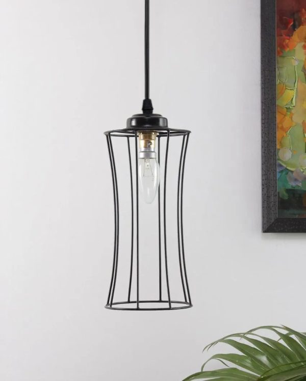 Band Bamboo Iron Hanging Lamp | 5 x 21 inches Online Hot Sale