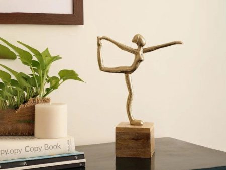 Bianca Balanced Yoga Lady Gold Figurine | 8 x 4 x 12 inches on Sale