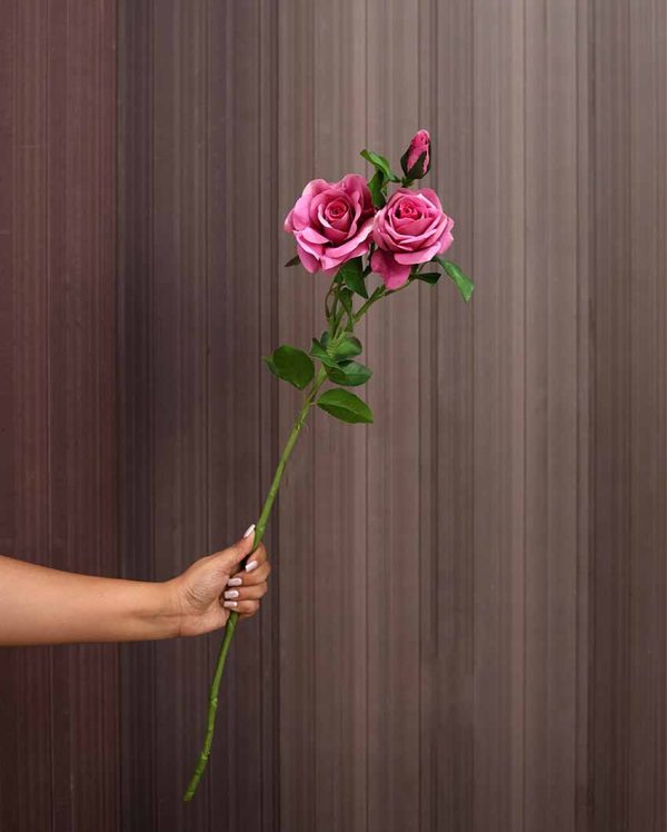 Andrea Silicone Rose Artificial Flower | 2.5 feet | Vase Not Included For Cheap