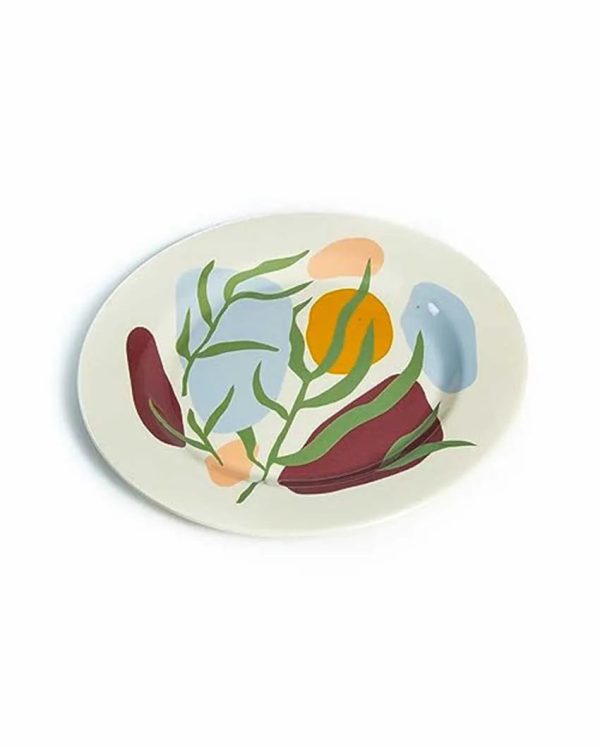 Biodegradable Floral Printed Natural Bamboo Plates | Set Of 6 Discount