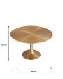 Antique Brass Aluminium Round Table | 30 x 15 inches For Cheap