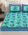 Beautiful Jaipuri Hand Printed Cotton Queen Size Bedsheet | Queen Size | 92 x 87 inches For Cheap