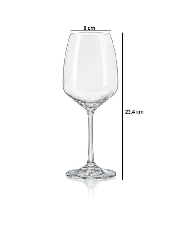 Giselle Wine Glass Clear Bohemia Crystal Drinkware | Set of 6 | 2 x 9 inches | 455ml Online