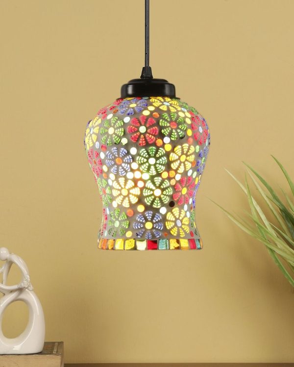 Blooming Mosaic Glass Hanging Lamp | 4.5 x 20 inches on Sale