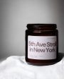 Ave Stroll in New York Glass Jar Scented Candle | 8.89 x 7.62 cm   3.5 x 3 inches Cheap