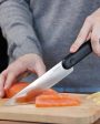 Black Stainless Steel Salami Knife With Soft Touch Anti Slip Handle | 11 inches Cheap