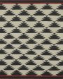 Aztec Hand Woven Kilim Dhurrie Wool Rug Ethnic Patterns | Black| 5 x 8 Feet Online Sale