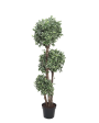 Ficus Topiary Artificial Plant With Black Plastic Pot | 5 Feet Supply