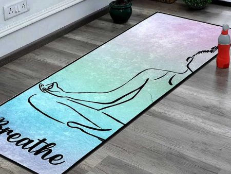 Breathe Aqua Polyester Yoga Mat Online