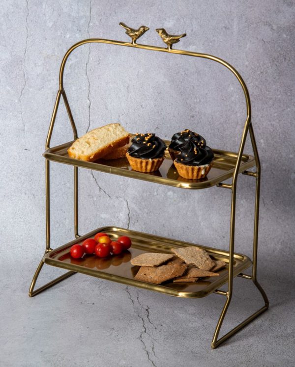 2 Tier Birdie Serving Tray Platter Online Hot Sale