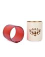 Lotus White Votives | Set Of 2 | 4 x 4 inches Online Sale