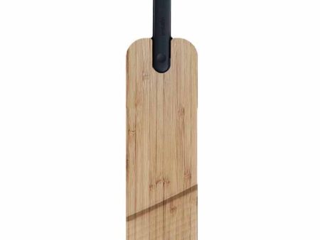 Black Integrated Bamboo Wood Salami Knife | 4 x 17 inches Supply