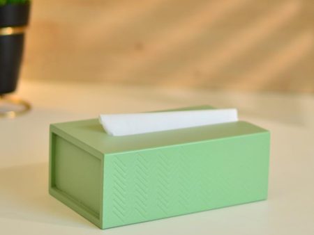 Green Wooden Tissue Box | 9 x 5.5 x 3 inches For Cheap