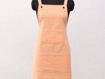 Barbecue Orange Cotton Apron Online now