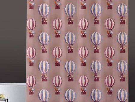 Air Balloon Kids Printed Polyester Shower Curtain With 12 Eyelet & 12 Hooks | 6 X 6.5 Ft Online