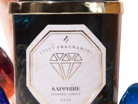 Sapphire Glass Jar Scented Candle | 7.6 x 10.2 cm   3 x 4 inches For Sale