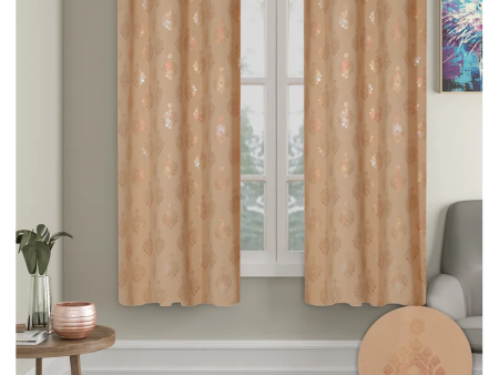 Beige Blackout Foil Curtains | Set of 2 For Cheap