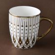 Gold Modern Pattern Fine Bone China Golden Tea Cups | Set of 6 Cheap