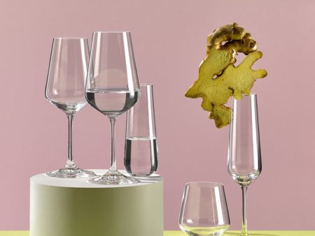 Bohemia Sandra Wine Glass Clear Lead Free Crystal Drinkware | Set of 6 | 4 x 9 inches | 570ml Online Hot Sale