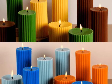 Set of 9 Scented Pillar Candles | Multiple Fragrances Discount