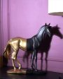 Black & Gold Bold Majestic Horse Showpiece For Cheap