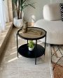 Beautiful Kovo Rattan Iron Side Table | Black | 20 x 20 inches Sale