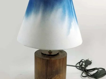 Blue Ombre Shaded Cone Shaped Cotton Table Lamp | Blue Online now