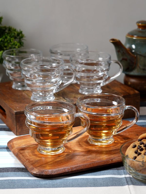 Ringer Shaped Tea Coffee Cups | 200ml | Set of 6 Supply