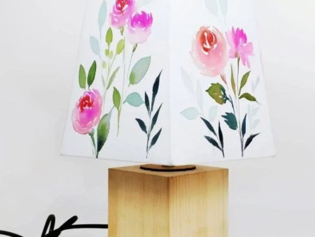 Floral Magic Shaded Empire Cotton Table Lamp on Sale