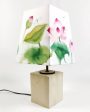 Lotus Shaded Empire Cotton Table Lamp For Cheap