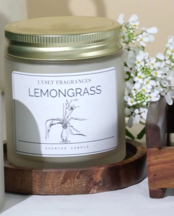 Lemongrass Glass Jar Scented Candle | 8.89 x 7.62 cm   3.5 x 3 inches Discount