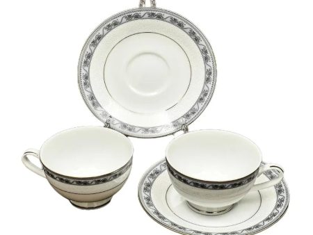 Mariella Porcelain Tea Cup & Saucer Set | Set of 6 Cheap