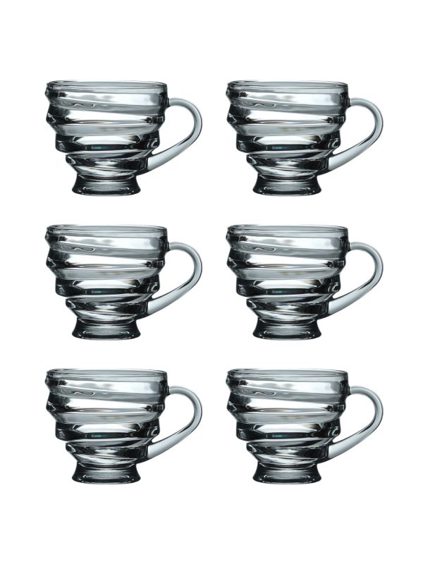 Ringer Shaped Tea Coffee Cups | 200ml | Set of 6 Supply