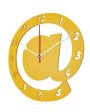 Arroba Logo Featuring Design Wooden Wall Clock Supply