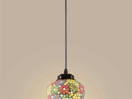 Blooming Mosaic Glass Hanging Lamp | 4.5 x 20 inches on Sale