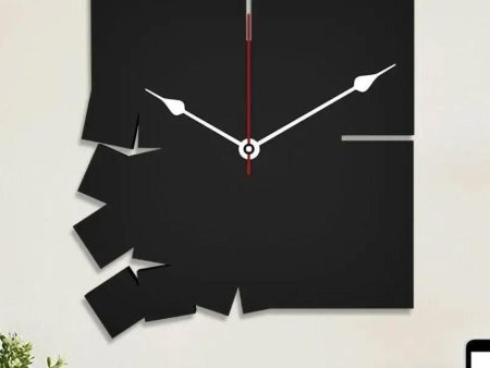 Broken Shape Handcrafted Wall Clock For Sale