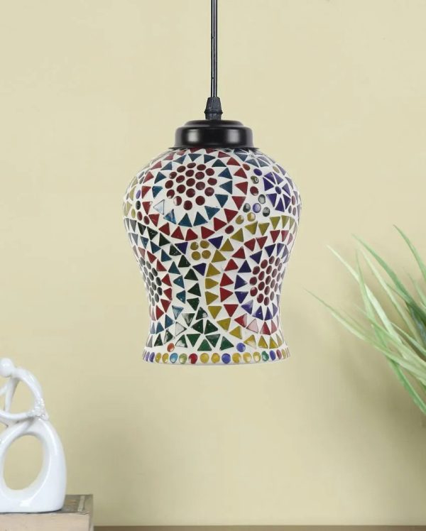 Artisan Style Mosaic Glass Hanging Lamp | 4.5 X 20 inches on Sale