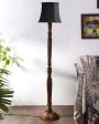 Modern Design Cotton Shade Wooden Floor Lamp | 12 X 57 inches on Sale