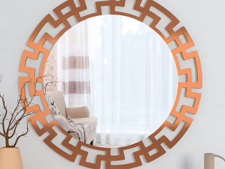 Modern Geometric Designer Round Vanity Mirror | 26 inches Online