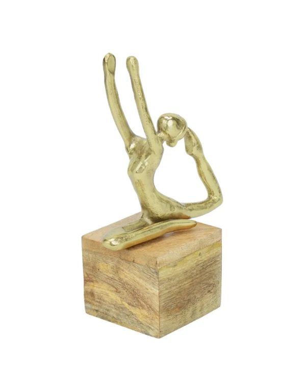 Meditative Marta Yoga Lady Gold Figurine | 6 x 4 x 10 inches Fashion